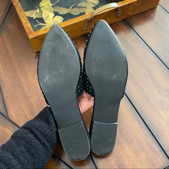 Steve Madden Black Studded Mules - Picture 4 of 5